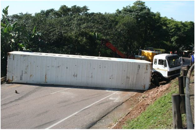 Overturned truck 2