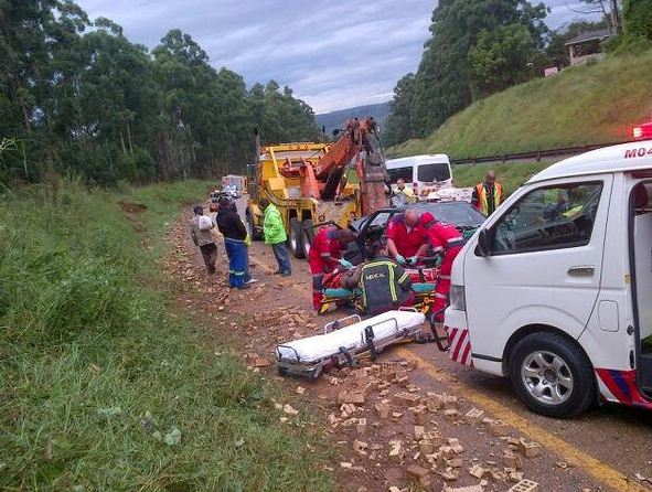 Three vehicle crash
