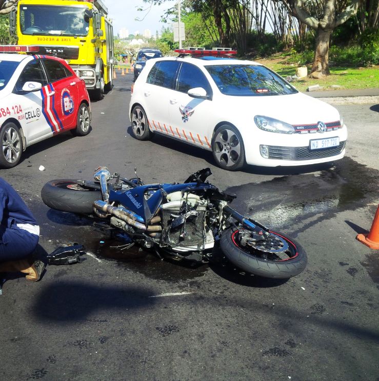 Boksburg accident leaves motorcyclist injured