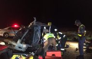 Photos from head-on collision injuring 7 south of Bloemfontein 