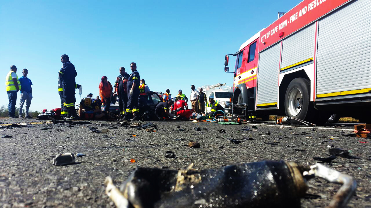 Eight injured in vehicle collision on R27 near the Koeberg Power station turn off