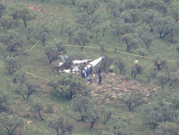 Photos from plane crash in mountain area in Delporton, Krugersdorp