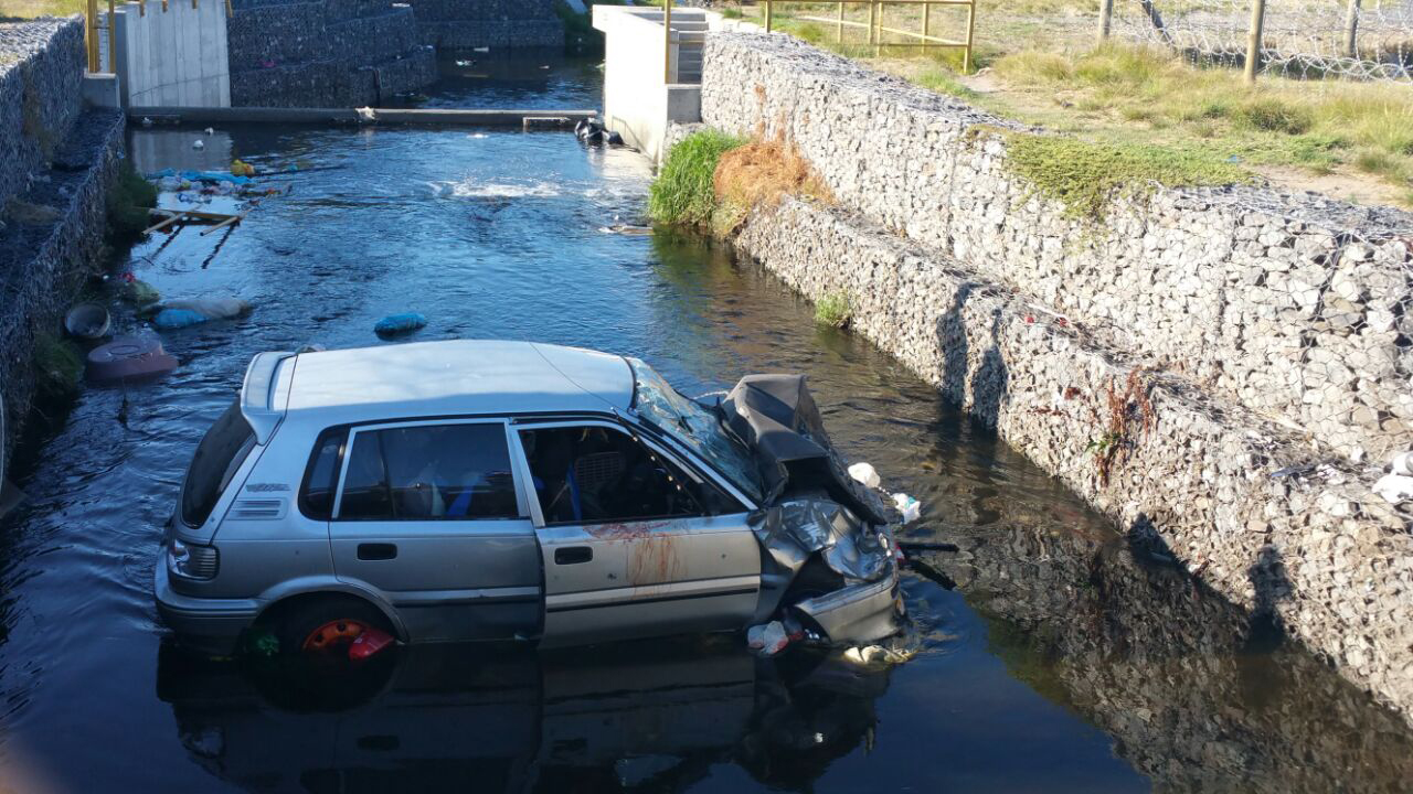 One person killed when car struck toxic water