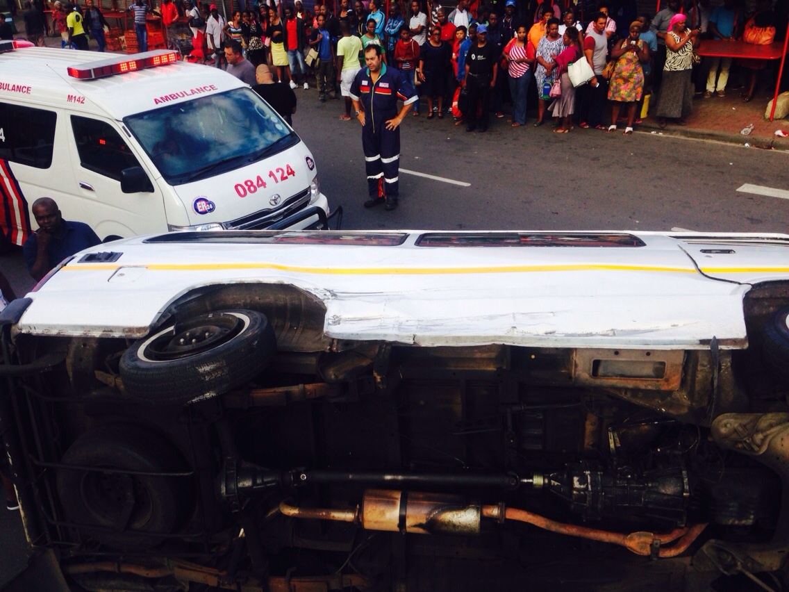 Six injured in taxi collision in Pinetown