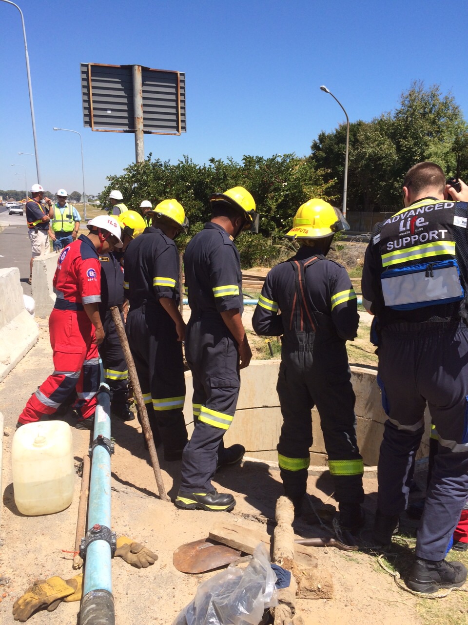 Man killed in construction accident underneath a large construction drill