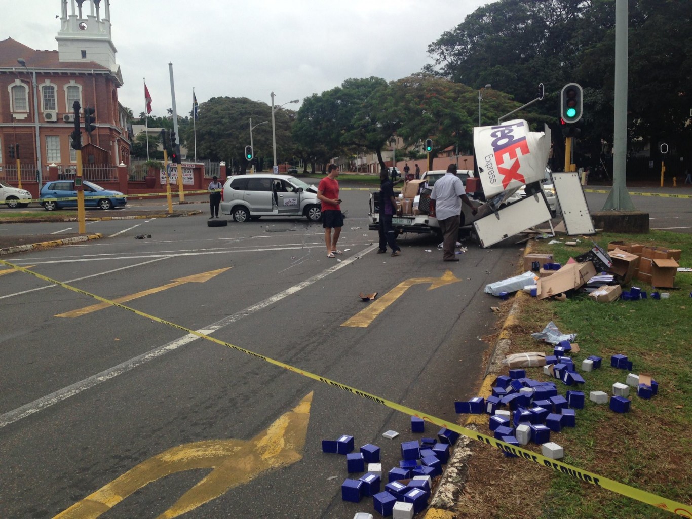 Photos from collision at intersection in Glenwood