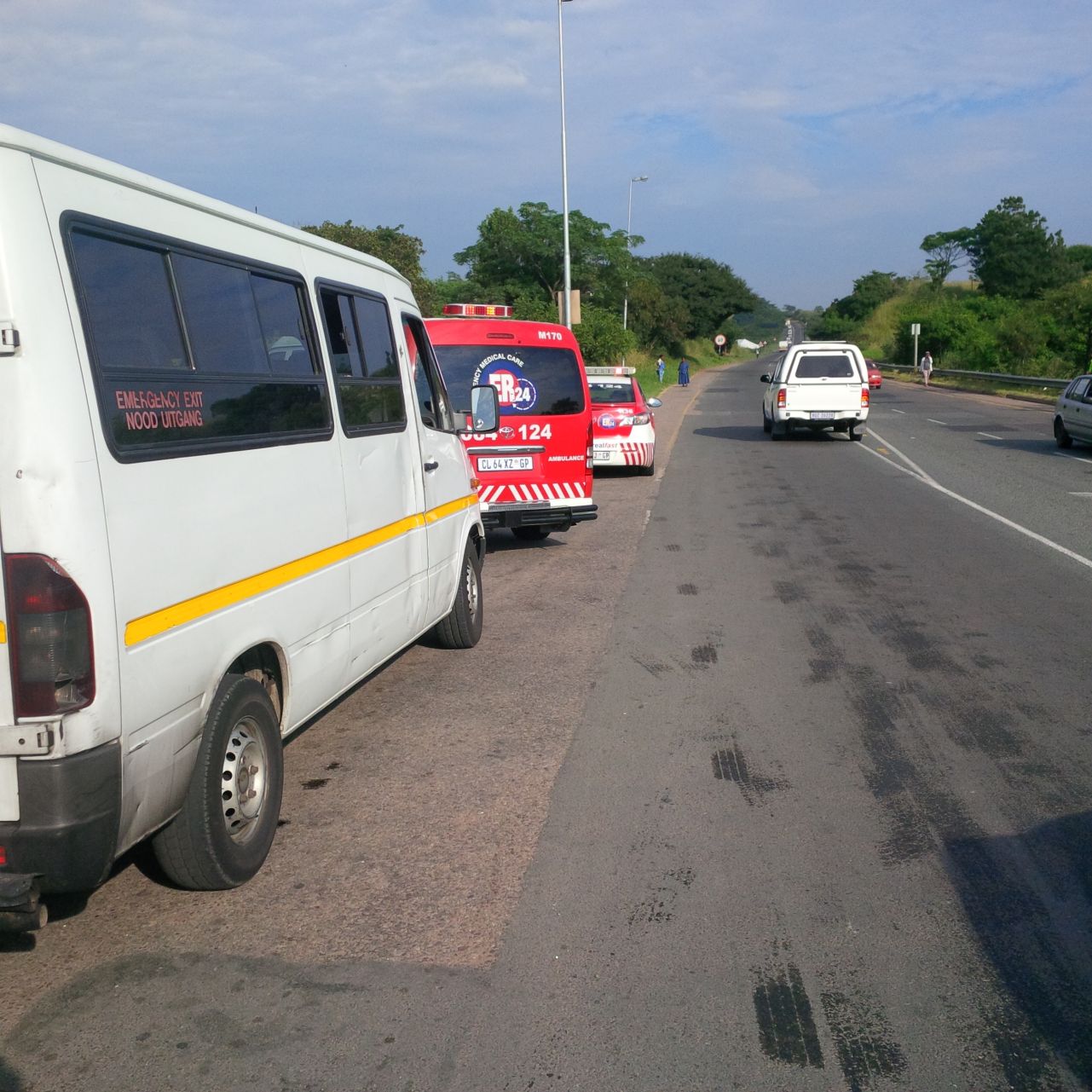 Woman injured when hit by a taxi on the M1 Higgison Highway