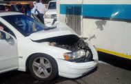 Man injured after colliding with bus