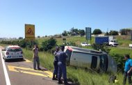 Vehicle rolls on N2 near Gateway