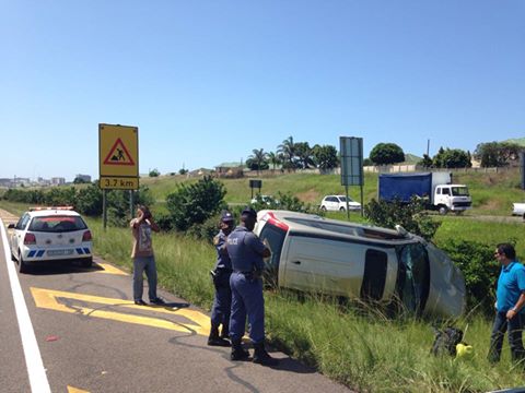 Vehicle rolls on N2 near Gateway