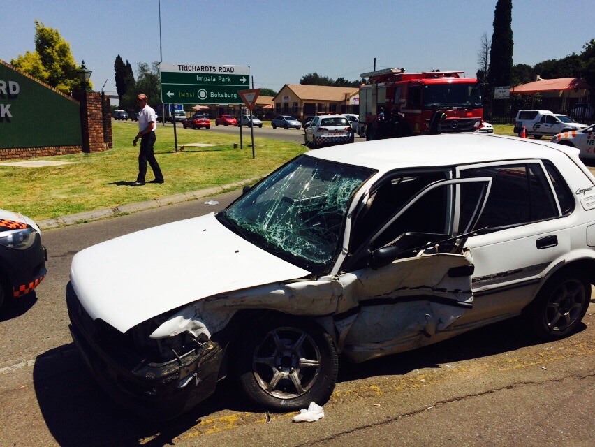 Woman critical after collision in Boksburg