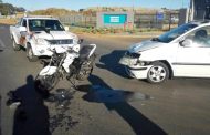 Biker injured in collision at intersection in Jet Park