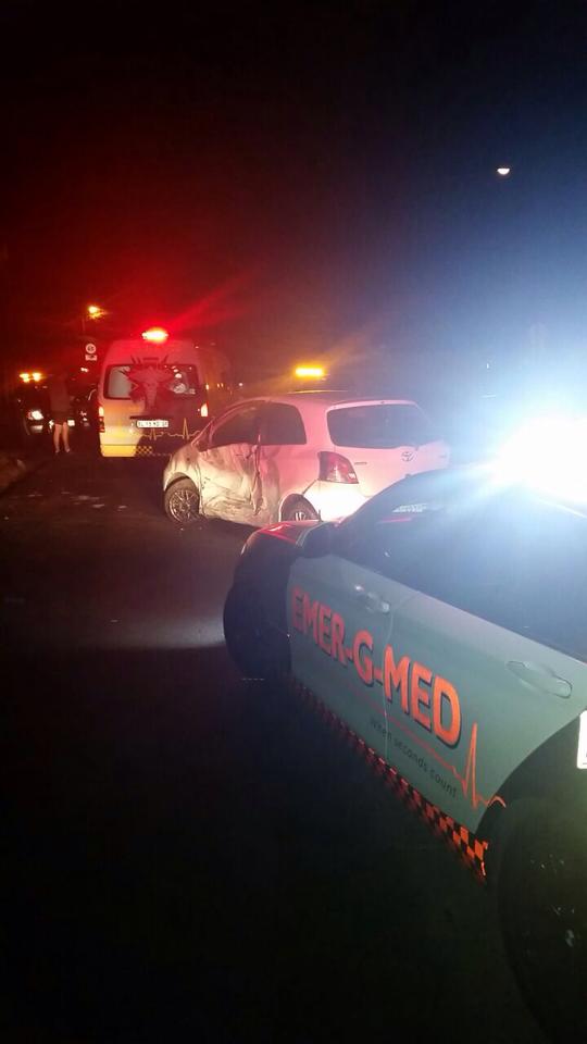 Three injured in collision at intersection in Johannesburg
