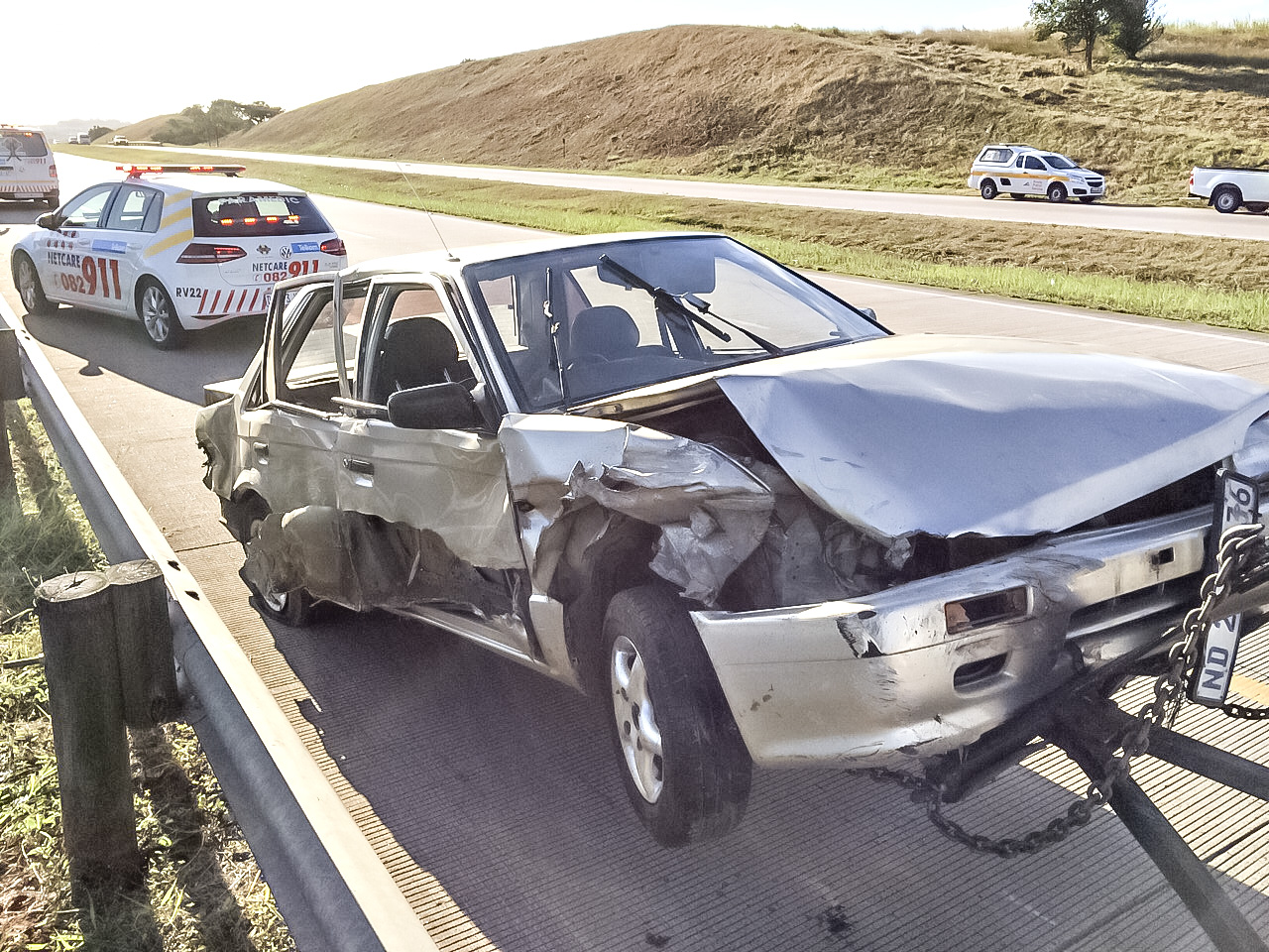 Two injured in rollover on the N2 near the Ballito off ramp
