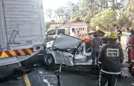 Driver injured in rear-end crash along M7 near the Winston Churchill off ramp