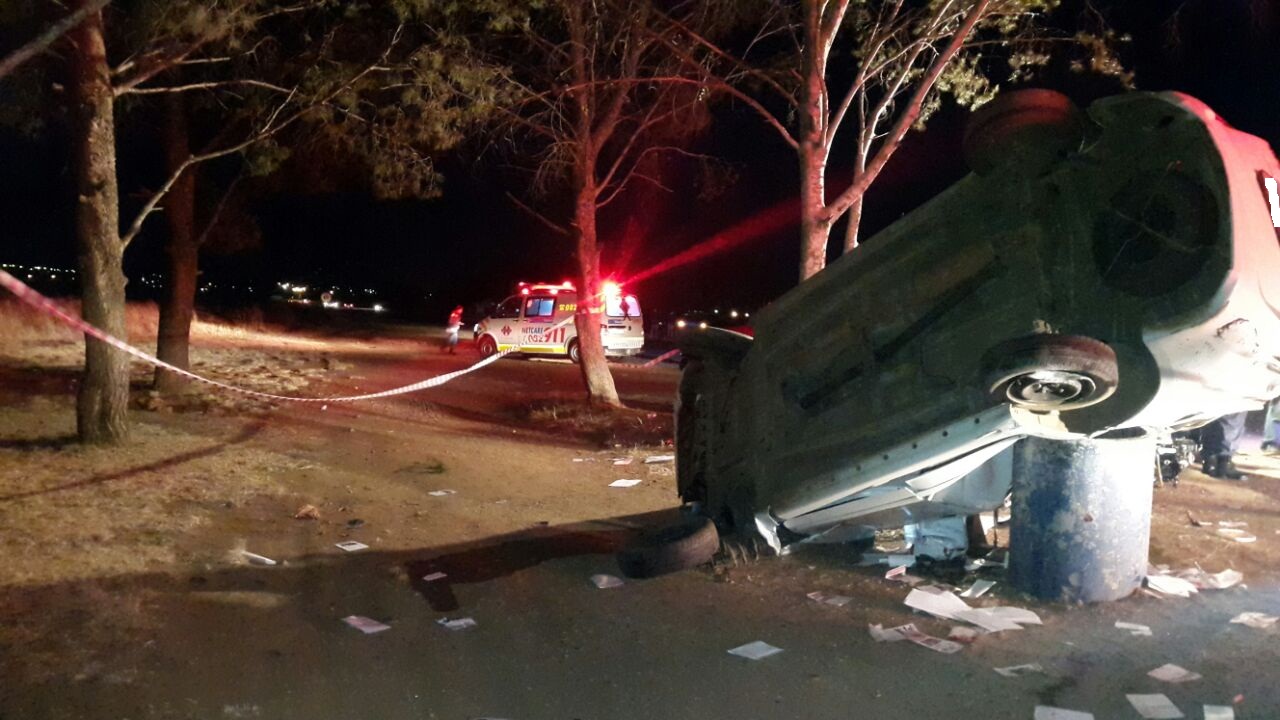 Klerksdorp rollover crash leaves three injured