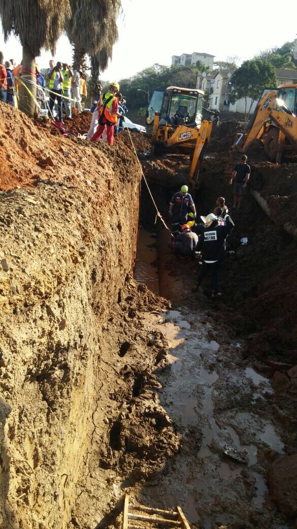 Emergency services work together after 3 workers were trapped at construction site