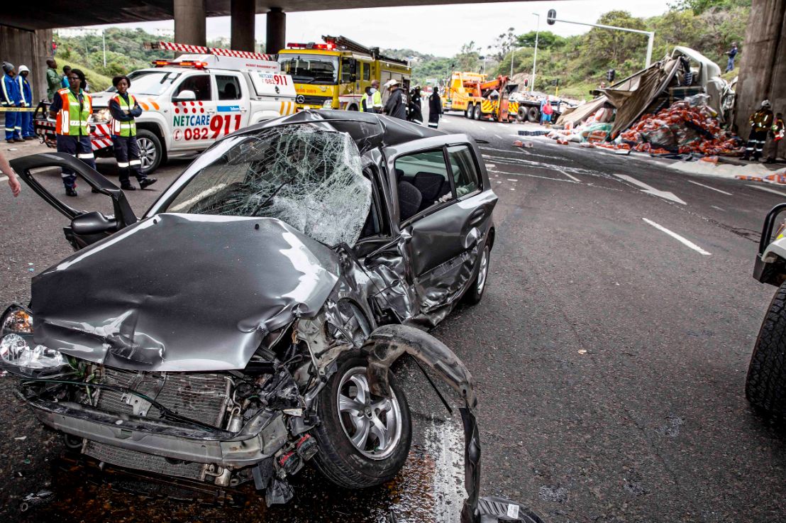 Horror truck crash at bridge on M7 kills two
