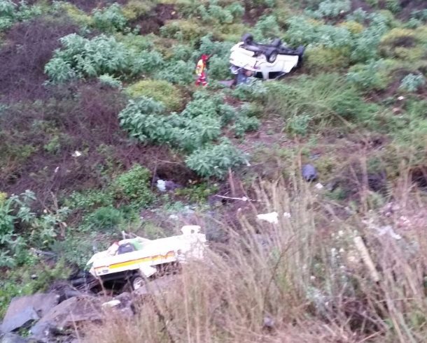 One person died and another injured when SUV plunged down 50 metres embankment