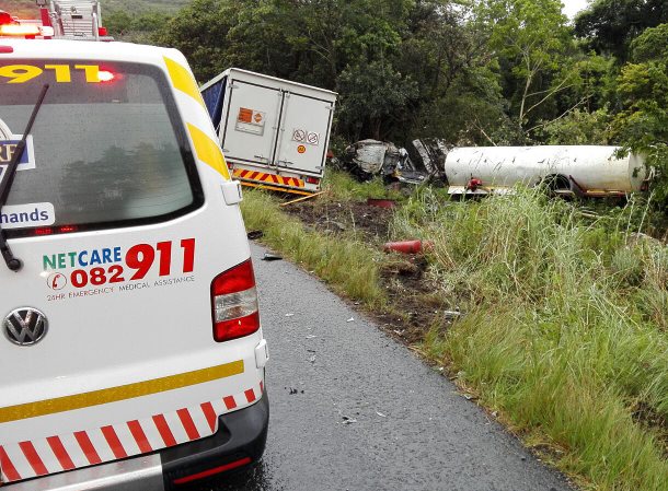 Margate P200 truck crash leaves two injured