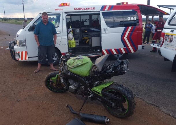 One critical after motorbike collision on Vanderbijl Road