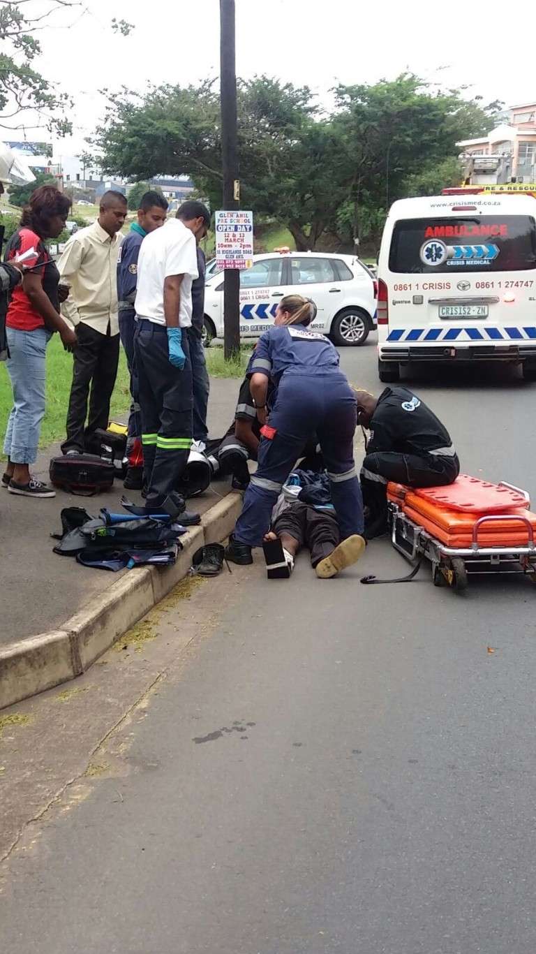 Bike delivery rider seriously injured in Glen Anil crash