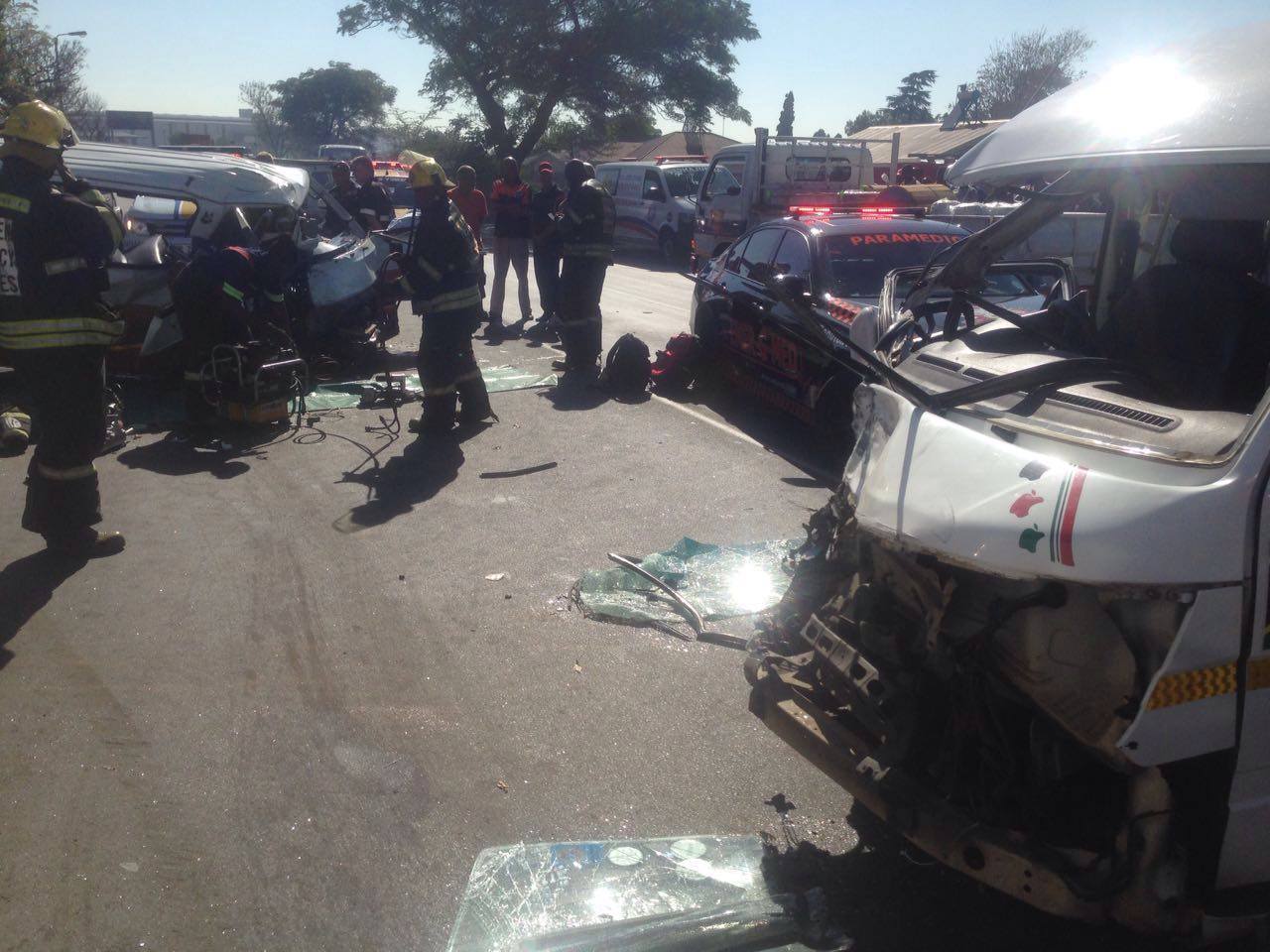 Two taxis collide in Elandsfontein, east of Johannesburg