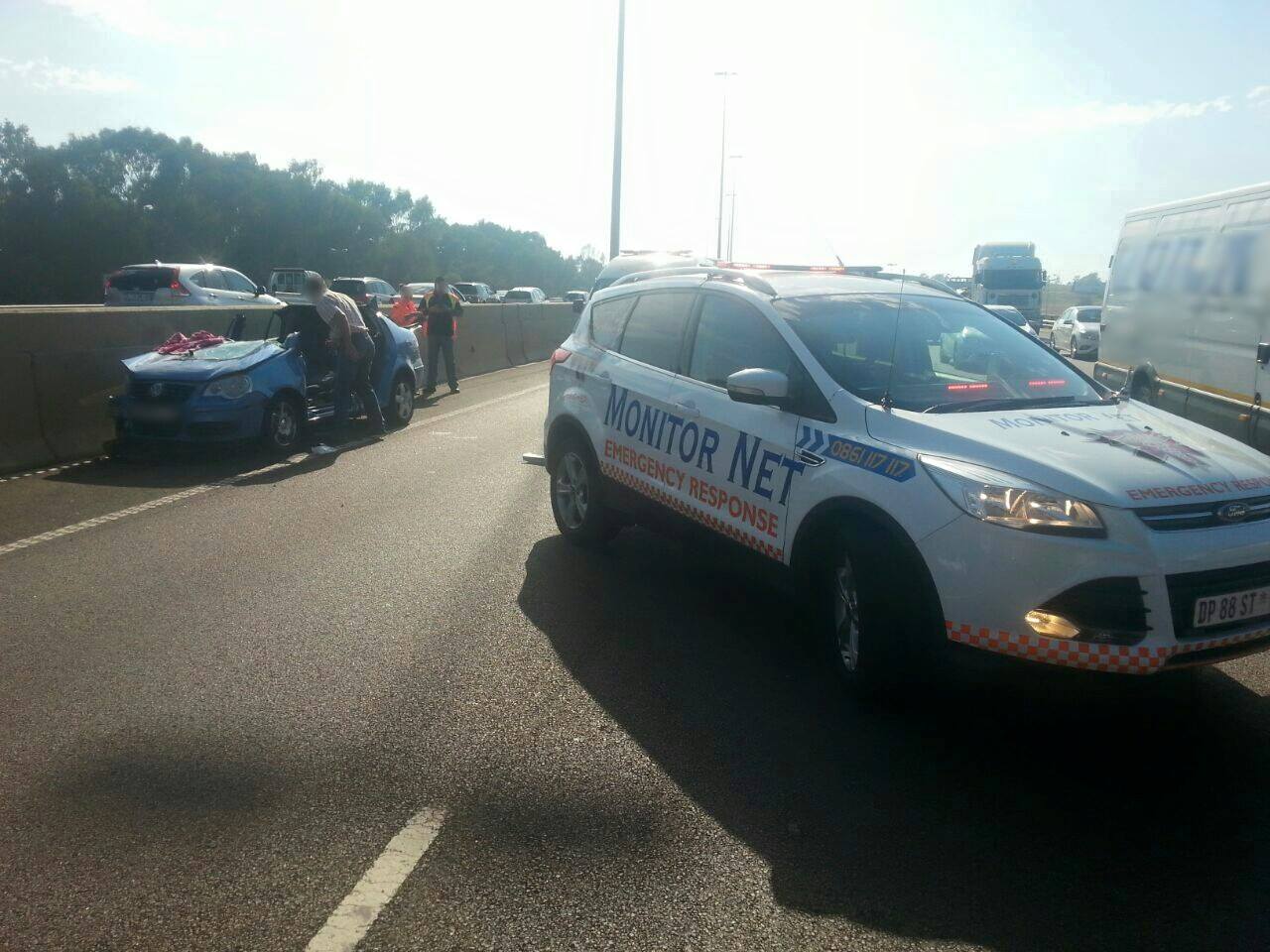 Passengers suffer spinal injuries in crash on the N1 South over Botha Avenue