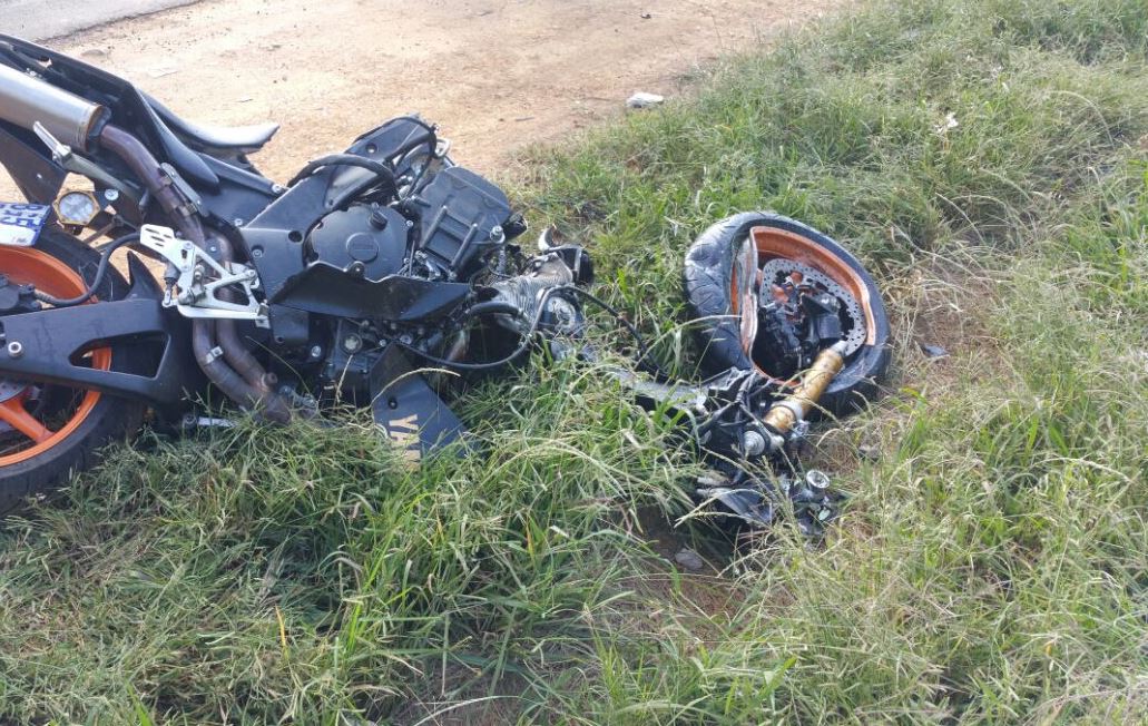 Motorcyclist injured in collision with a bakkie on the N14 in Krugersdorp