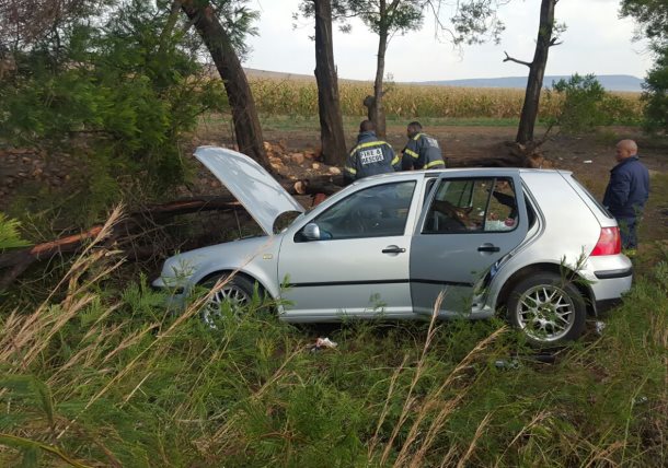 Car crashes into tree near Carletonville injuring two people