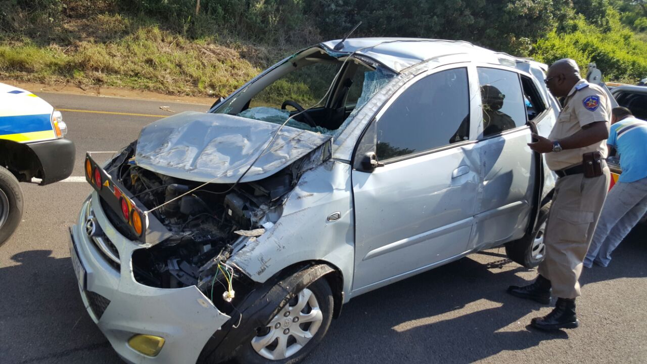 Woman injured in vehicle rollover on the M4 in La Mercy, Kwa-Zulu Natal.