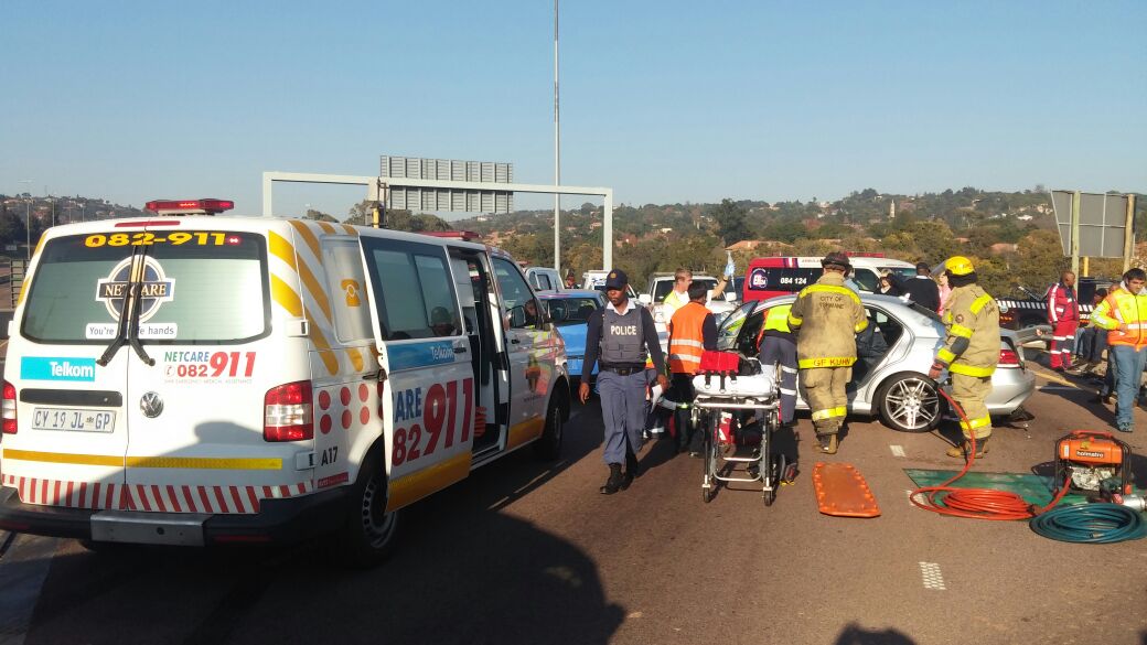 One injured in collision near the Garsfontein off-ramp in Pretoria