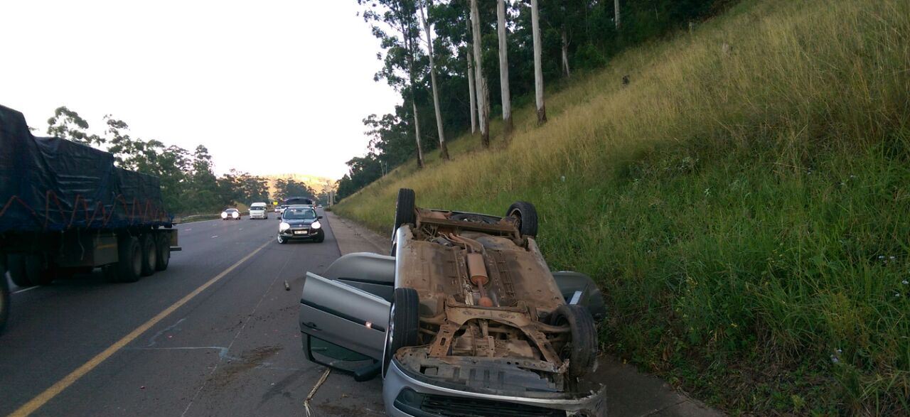 Three injured in rollover on the N3 in Pinetown