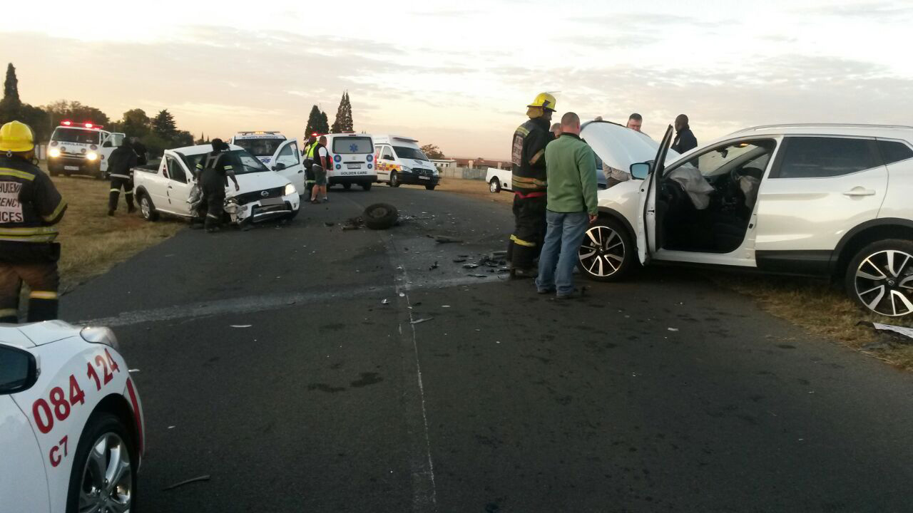 Two injured in head-on collision, Boksburg.