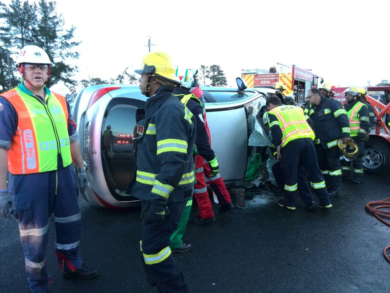 Woman injured in collision with truck near Winery road in Stellenbosch