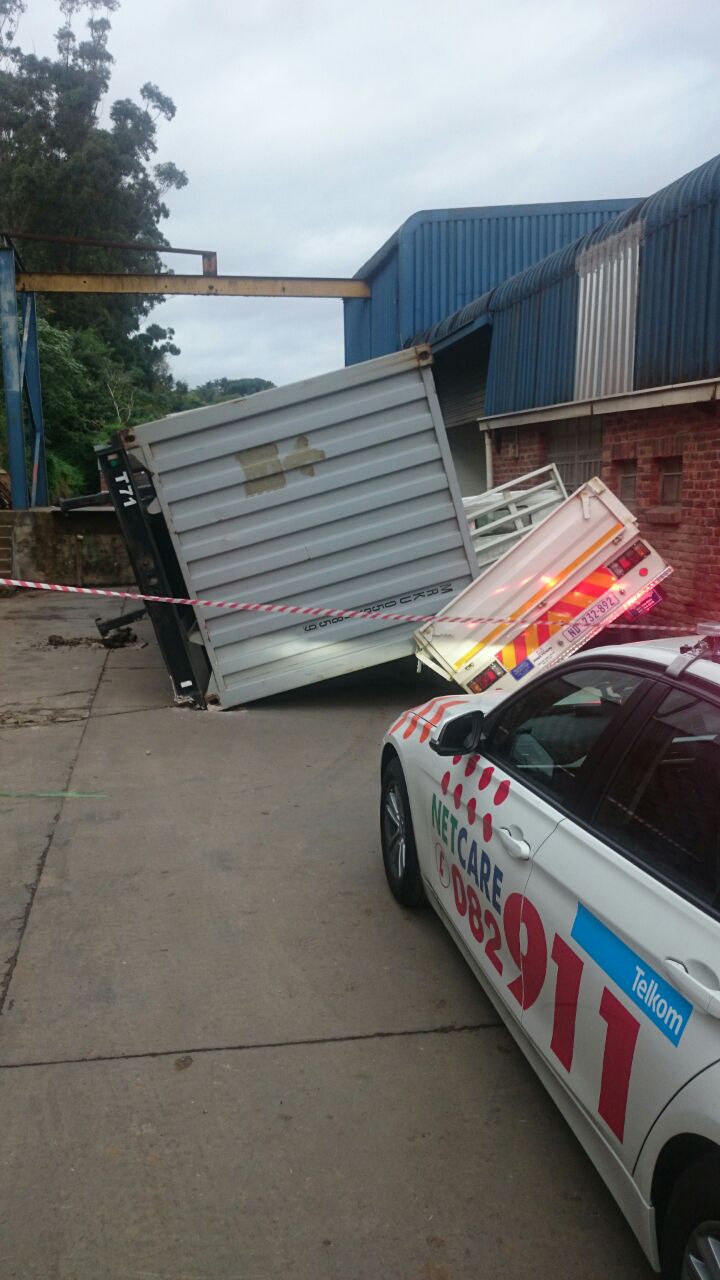 Man injured in container related accident in Durban