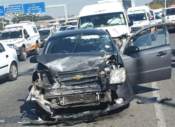 16 injured in taxi collision on the M1 near the Shakespeare off ramp