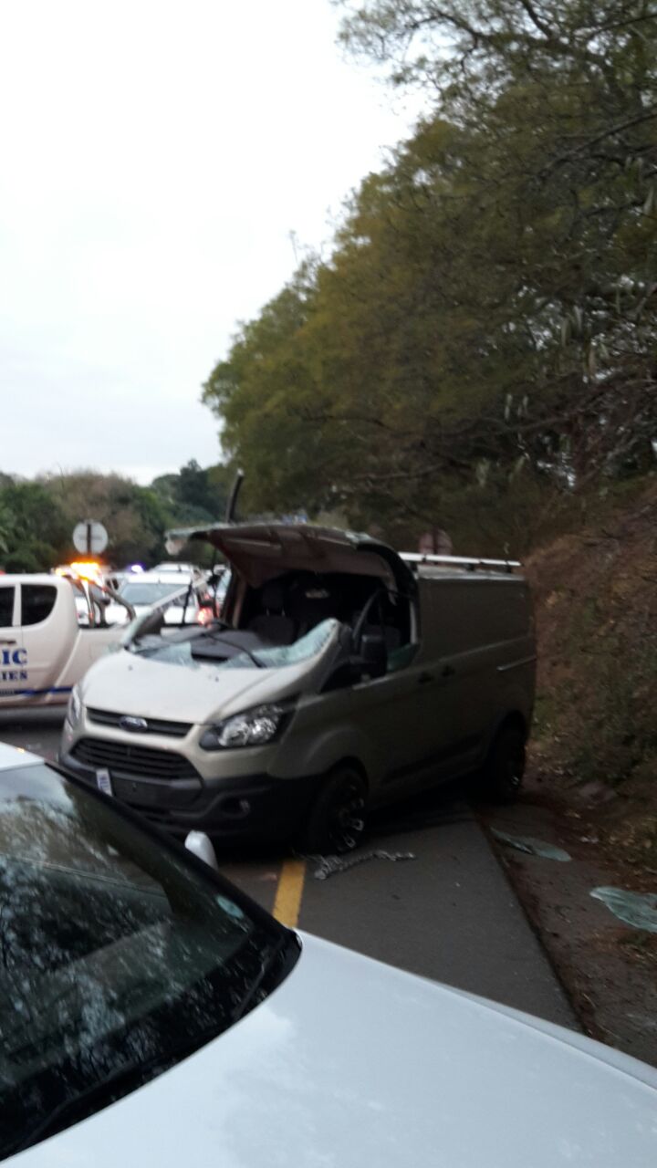Man's limb threatened after collision on the M13 near Kloof in KwaZulu Natal
