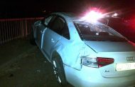 Vehicle crashes into bridge barrier on the N12 in Modderdam , Potchefstroom