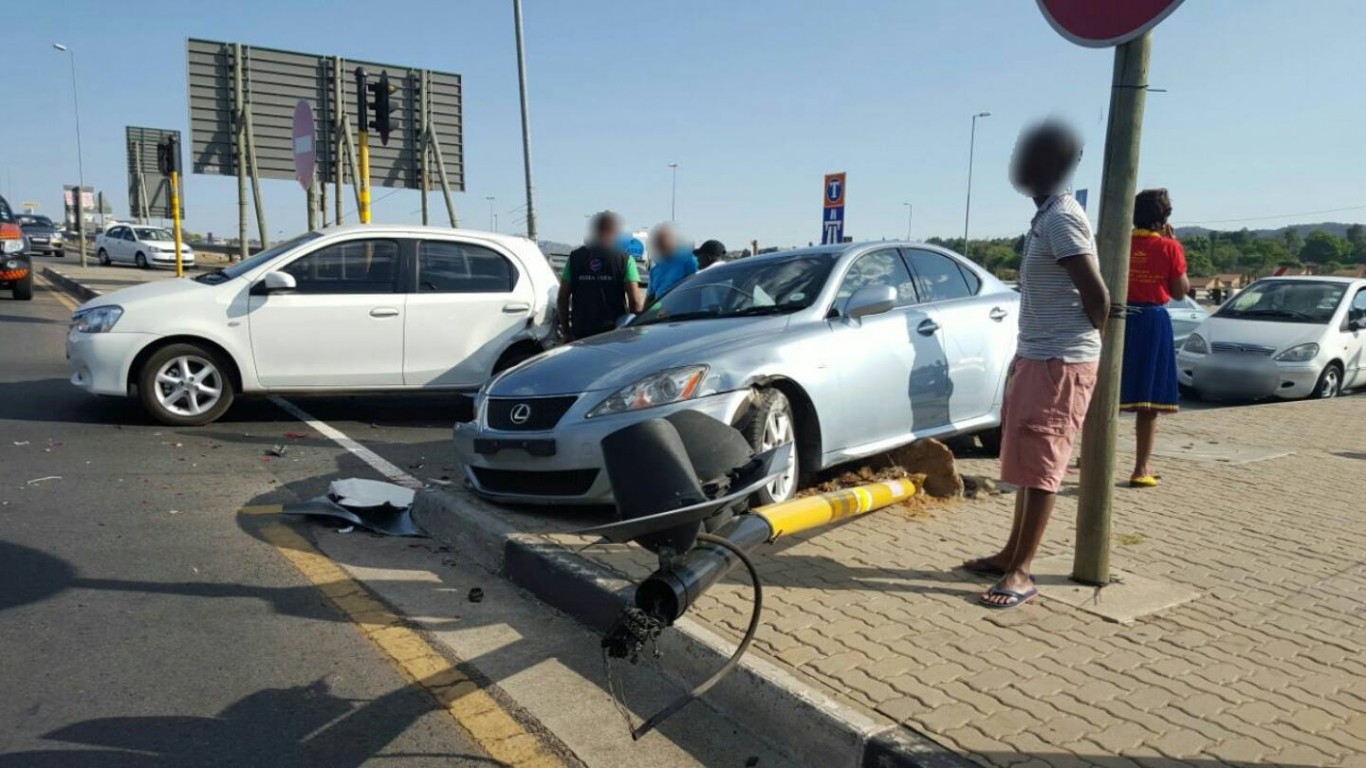 Two injured in collision on the N1 Malibongwe bridge in Strydom Park.