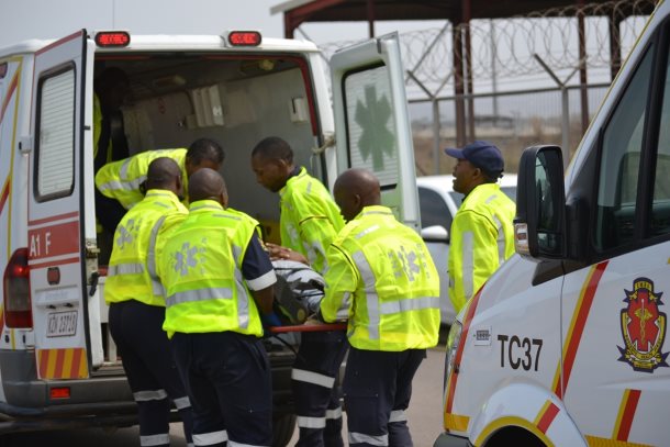 Man rescued after having his hand trapped in a machine