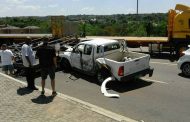 Bakkie with a trailer collides into stationary truck, Malibongwe Drive, Strijdom Park JHB