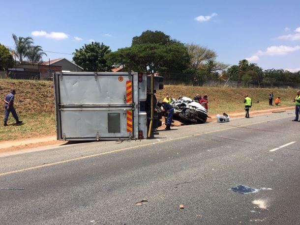 CENTURION three vehicle collision leaves one dead, another injured