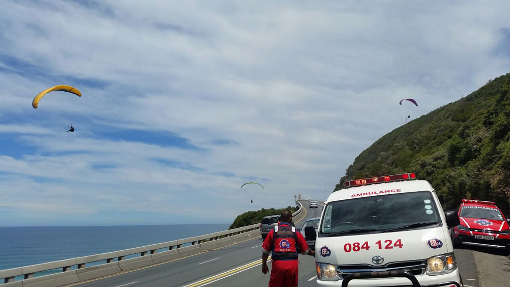 Paraglider crash lands, escapes injury