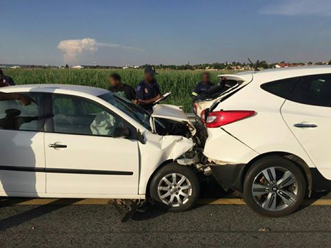 Rear-end collision on the N3 South after the Heidelberg Petroport.
