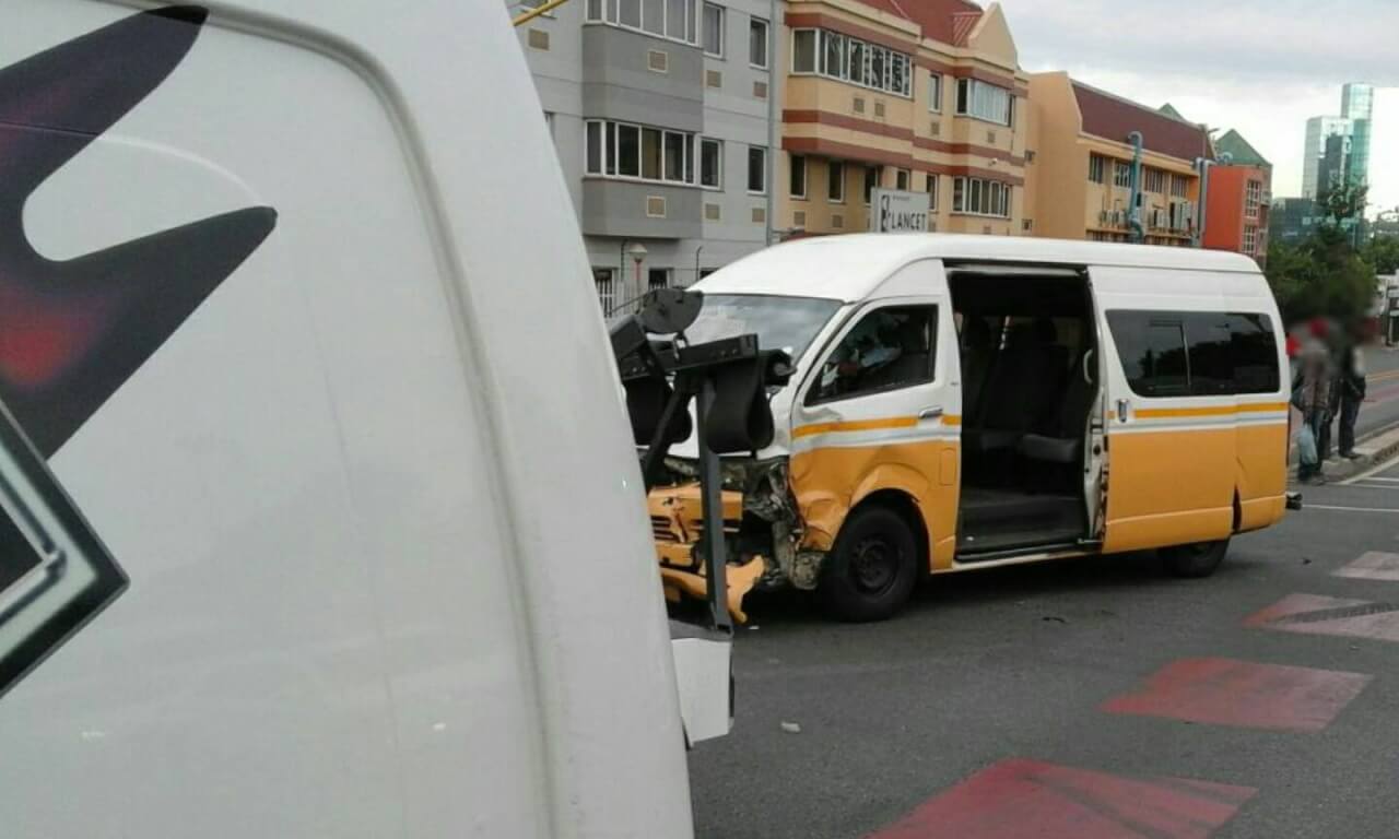 Taxi T-bones SUV on Stanley and Menton Roads, Auckland Park.