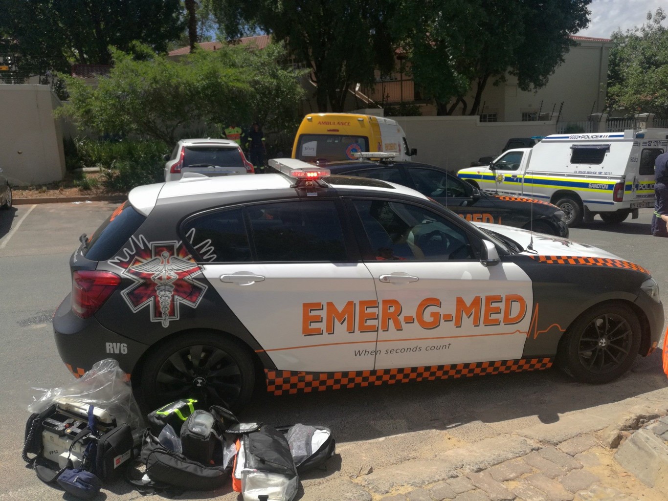 Shooting outside a restaurant on Hobart Road, Bryanston.