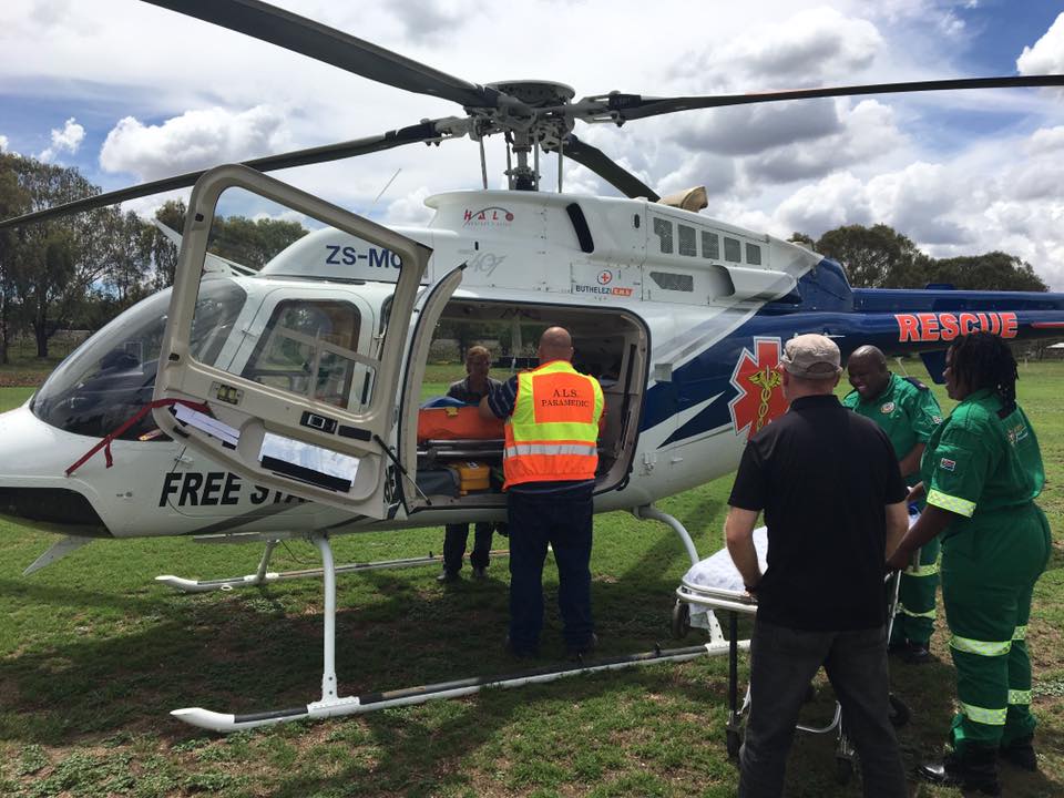 Air evacuation after collision near Harrismith