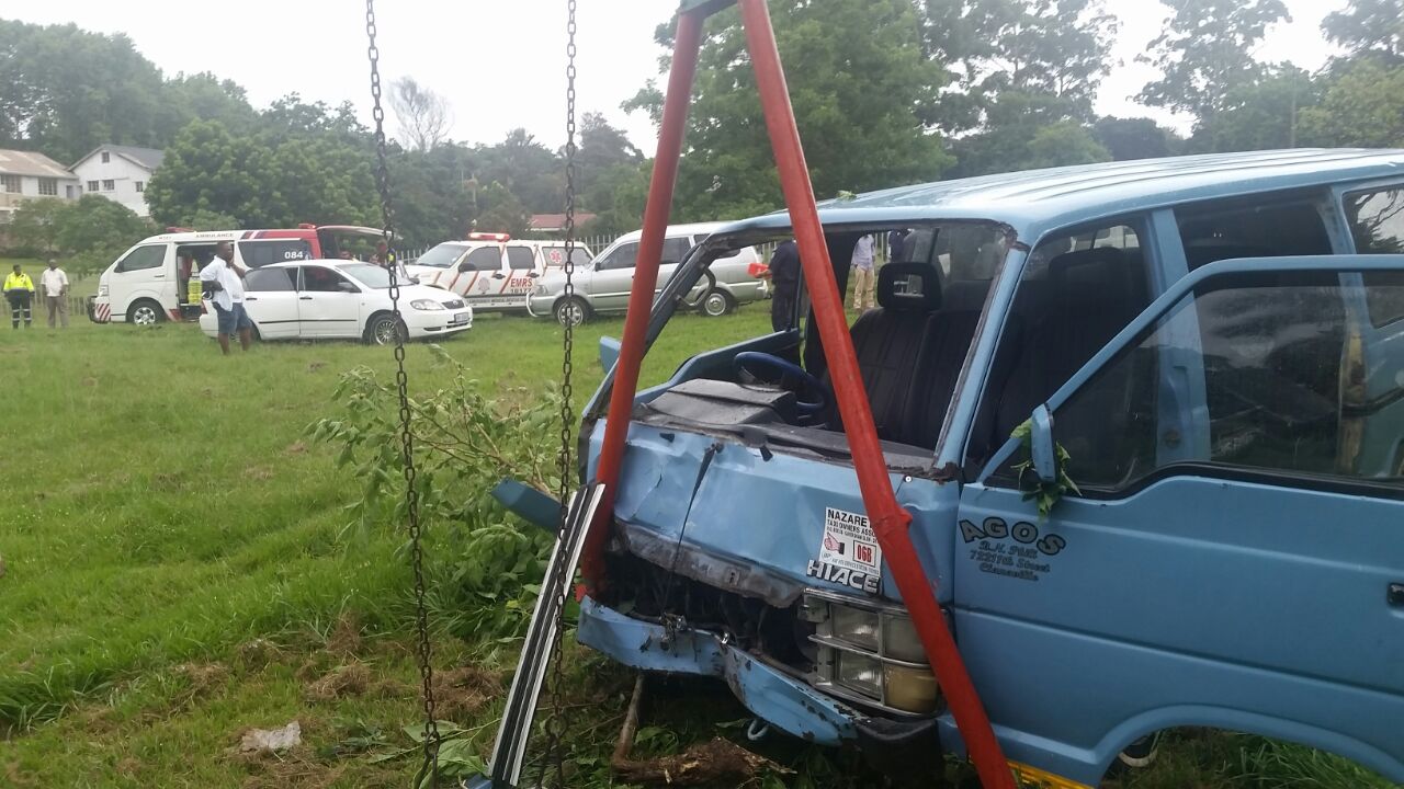 Child killed, 11 others injured when taxi crashes into swings in Pinetown, KwaZulu Natal.
