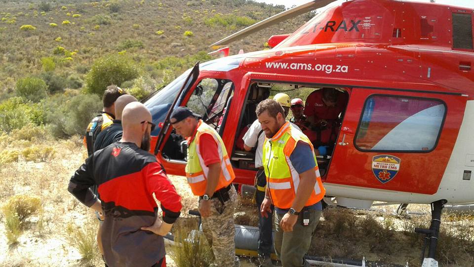 Mountain biker evacuated after fall near Ceres